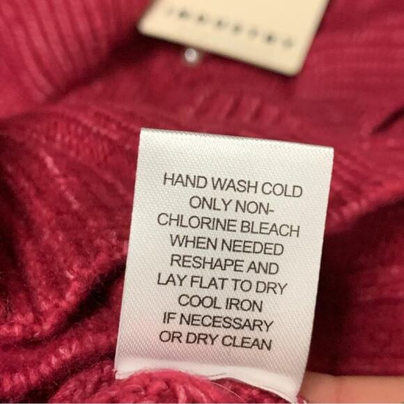 NWT Industry Republic Nordstrom Wool Blend Sangria Pearl Sweater Size XS - Picture 6 of 9